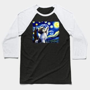 Imperial Impressions Shih Tzu Dog Starry Night Extravaganza Baseball T-Shirt